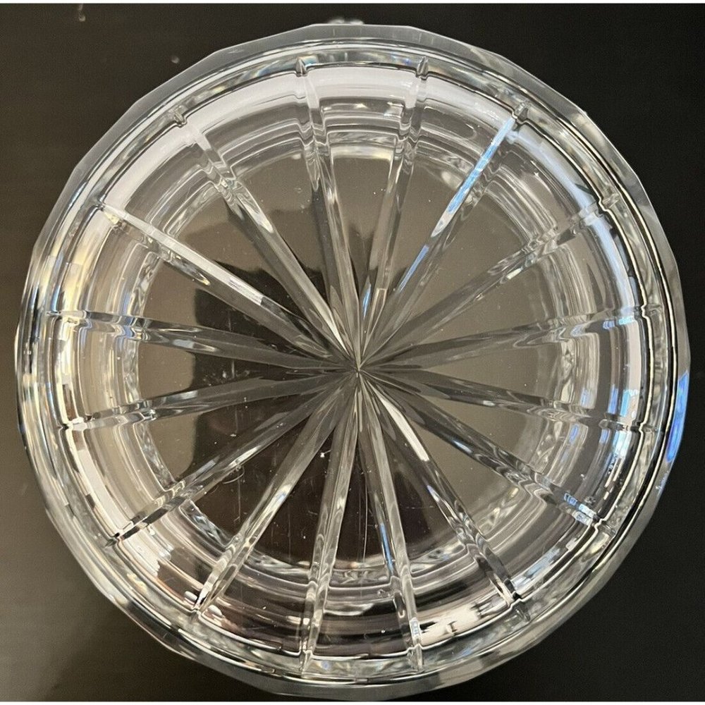 Genuine Hand Cut Zawiecie 24%  Lead Clear Crystal Ice Bucket With Handle Poland - Picture 8 of 8
